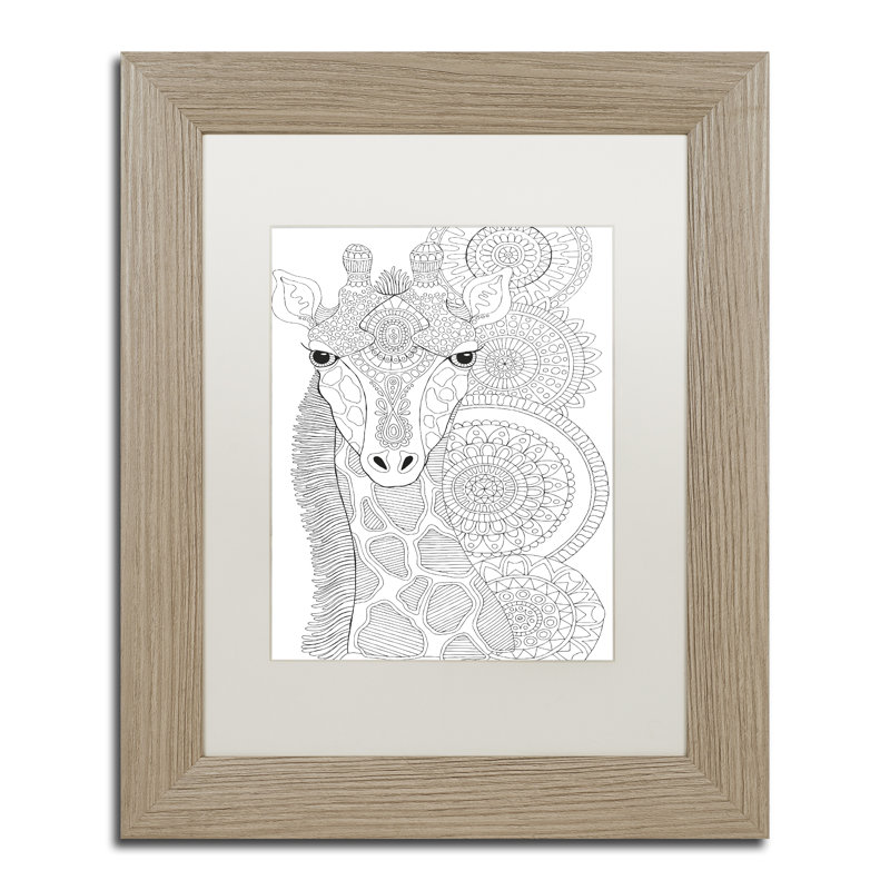 « animaux », impression sur toile encadrée, H 14 po x l 11 po x P 0,5 po, Blanc, Cadre brun
