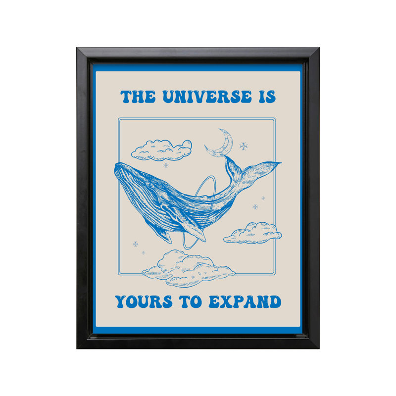 L'univers vous appartient, 12"H x 16"W, Canvas, Black Framed