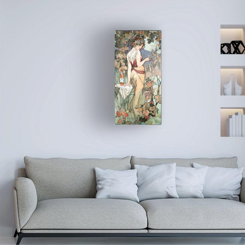 Reproduction d'art d'Alphonse Marie Mucha, Cognac, H 47 po x l 24 po