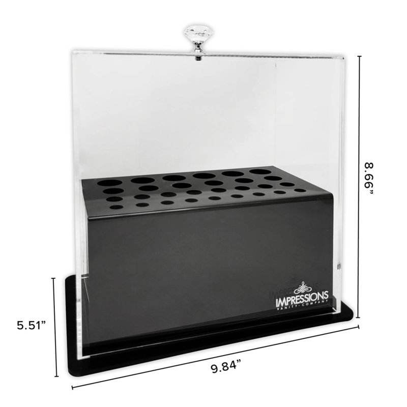 Porte-pinceaux en acrylique Diamond Collection, Noir