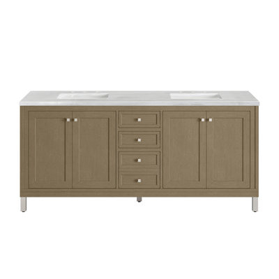 Chicago 72'' W Double Vanity -  James Martin Vanities, 305-V72-WWW-3AF