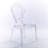 Luxury Modern Contemporary Glam Stackable Dining Chairs, Transparent Glossy Acrylic Side Chairs with Decorative Open Back Design for Dining Room, Vanity, Living Room, and Patio, Clear-193343896-126246301
