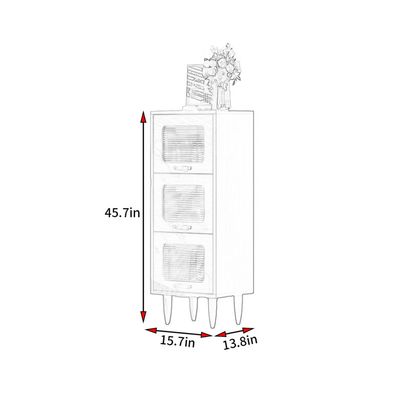 Carolyne, (3 tablettes) H 45,7 po x l 15,7 po x P 13,8 po