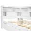 Lit de jour simple en bois avec couchette-117194119