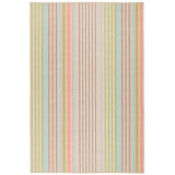 Ana Ticking Aqua Machine Washable Rug