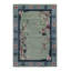 Rug & Kilim’S Chinese Art Deco Rug In Green With Blue Floral Patterns-1315522405