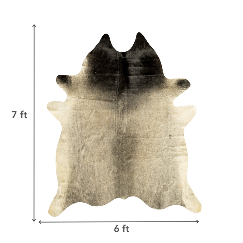 Tapis gris en peau de vache fabriqué à la main