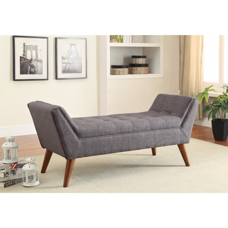 Banc rembourré Abdiel, Gris