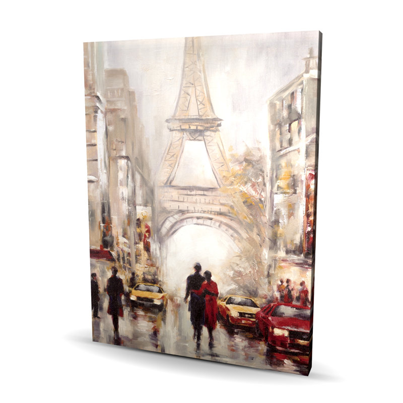 Toile occupée de la rue de Paris | Décoration de chambre à coucher Tour Eiffel