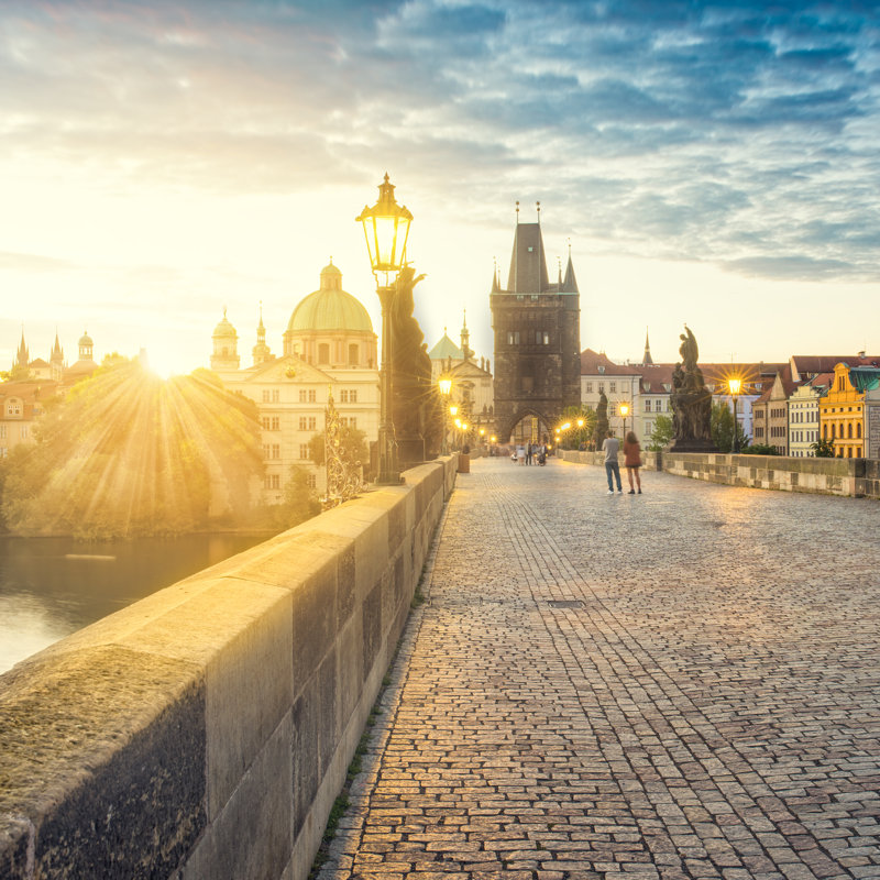 Zendiya, pont de Prague sur toile, H 12 po x l 12 po