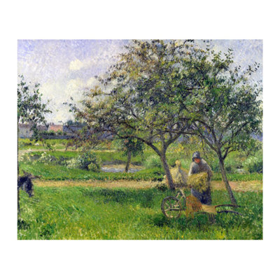 «The Wheelbarrow Orchard» par Camille Pissarro - Estampe numérique