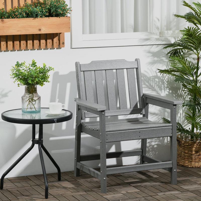 Chaise de patio empilable, Gris