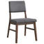 Ensemble de chaises de salle à manger rembourrées Corduroy avec dossier rembourré, pieds en bois-487443888