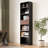 Selznick 85.8'' Tall Bookcase with Movable Footstool and Open Shelves Storage Drawers-562173422