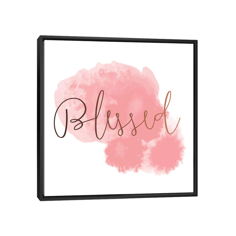 " Blessed " by 83 Oranges, 18" H x 18" W x 1.5" D, Black Framed Canvas