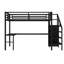 Lit mezzanine avec bureau en L et port USB, lit mezzanine avec garde-robe et tablette réglable pour les adolescents adultes-114221502-114221503