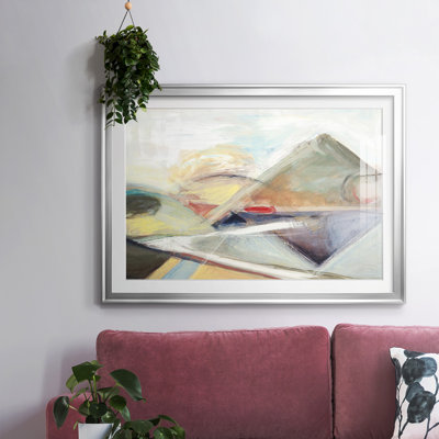 Reproduction mauve encadrée sur papier