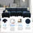 Alyzza Modern U-Shaped Sectional Sofa with Double Chaise & Lumbar Pillows – Sleeper Sofa for Apartments, Living Rooms-597722226