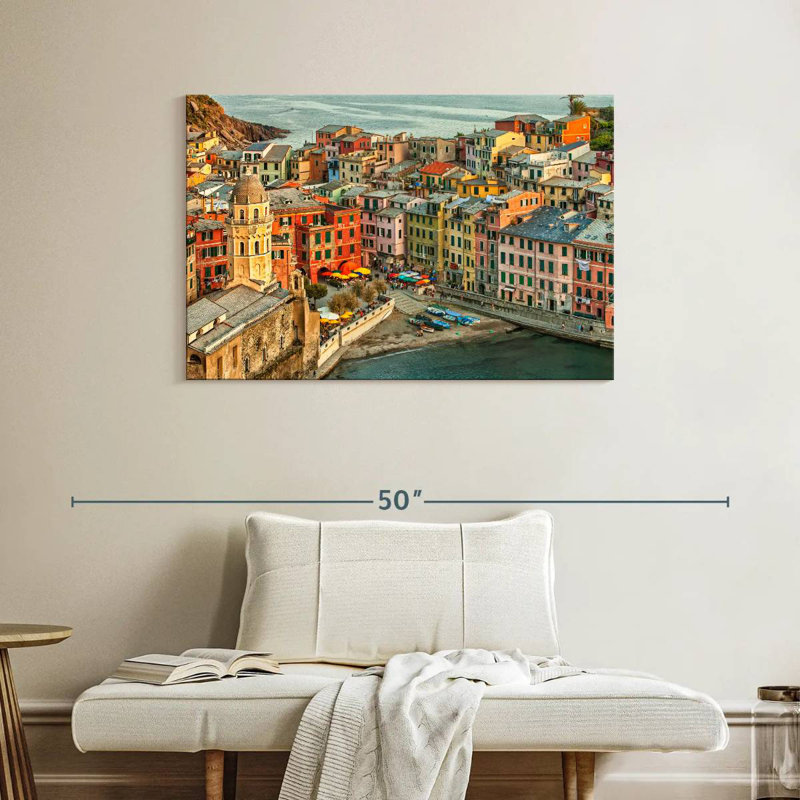 Lilie Vernazza dans les Cinque Terre, Italie, H 26 po x l 39 po