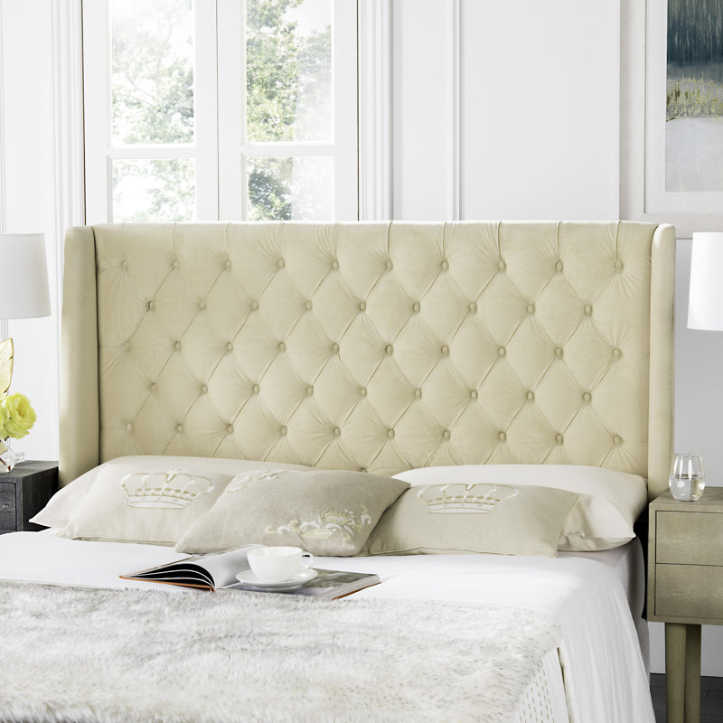 Bertlinde Upholstered Headboard, Full, Velvet Buckwheat