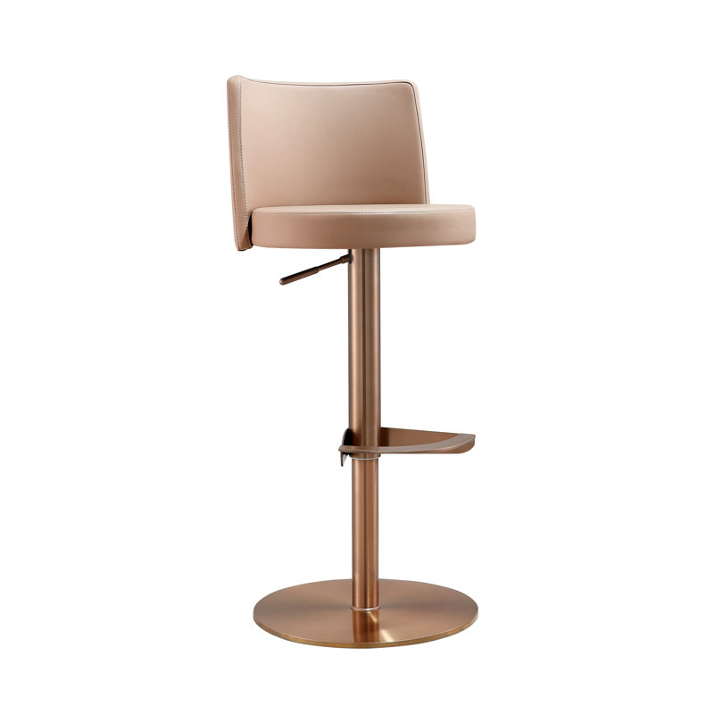 Upholstered Adjustable Height Bar Stool