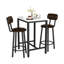 Ensemble de salle à manger industriel haut, table de pub compacte 3 pièces avec 2 tabourets confortables, options de marbre et de bois rustique pour studio et café-1949111683-2072898038-2072898039