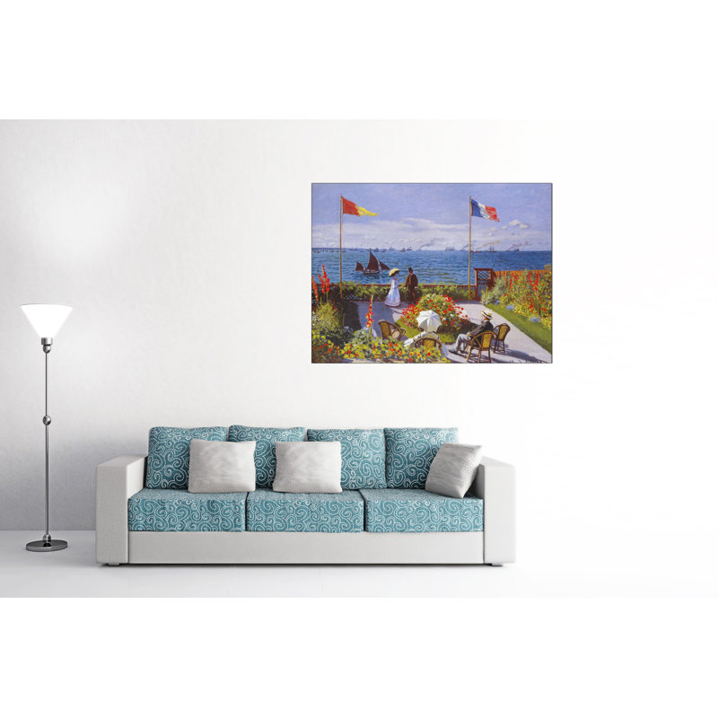 Claude Monet - Single Picture Frame Print on Wood, 90cm H x 120cm W x 1.8cm D