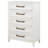 Loane 5-Drawer Bedroom Chest Distressed White