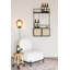 Guuji 10 Bottle Floor Wine Bottle & Glass Rack in Black/Natural