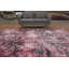 Tapis abstrait moderne délavé rose 8 x 10