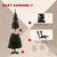 Arbre de Noël mince avec support en plastique, arbre de Noël 5 pi avec installation facile-121122695-121122694