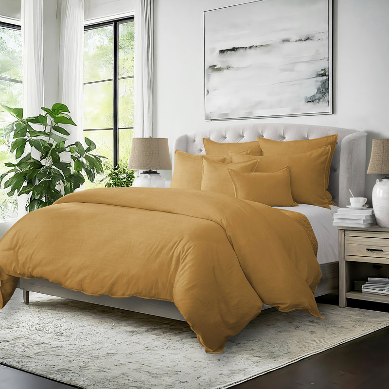 Ensemble d'édredon 8 pièces Elsie, Twin Comforter + 7 Additional Pieces, Gold