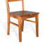 Ensemble de 2 chaises de salle à manger Marv, conception échelle, bois de mindi brun clair