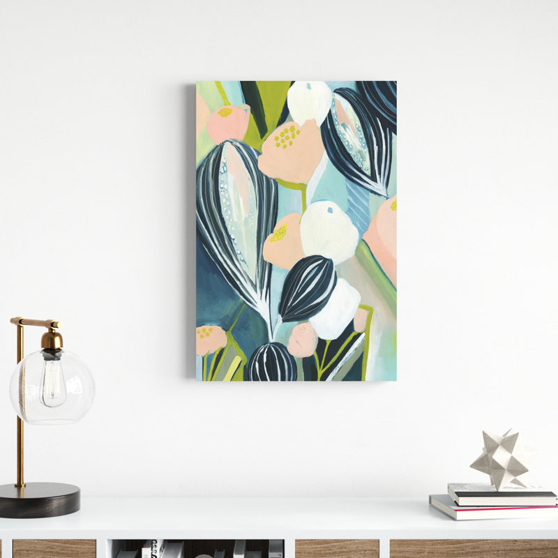 «Glow Garden I» par Grace Popp - peinture sur toile tendue, H 30 po x l 20 po
