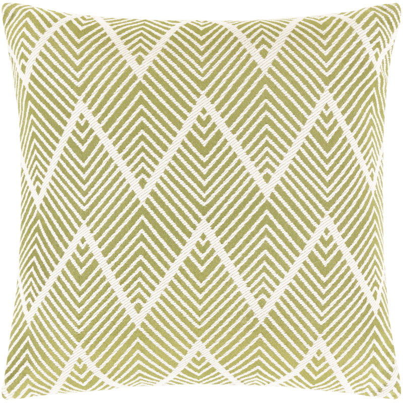 Kanga Chevron Throw Pillow, 22" x 22", Polyfill, Green