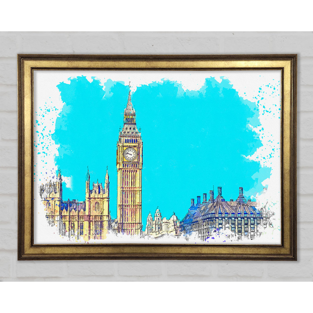 London Big Ben Splatter - Druck