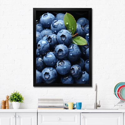 «Fruit Plump Blueberry Pointillism», reproduction d'art sur toile