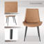 Chaise d'appoint rembourrée en similicuir Kamai avec pieds en acier au carbone-746892822-783912336