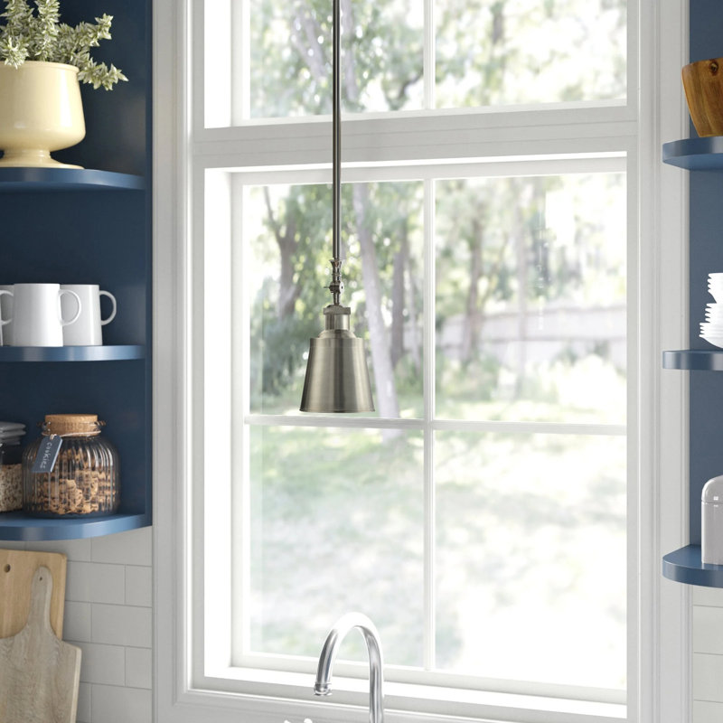 Lavender Hill 1 - Light Single Pendant, Brushed Satin Nickel, Brushed Satin Nickel, No Bulb Included
