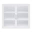 Armoire murale à double porte en verre avec tablettes amovibles, armoire d'entrée-703582403