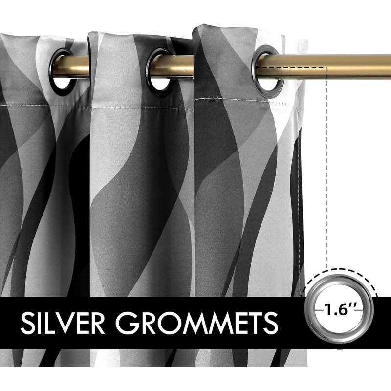Black Grey Curtains