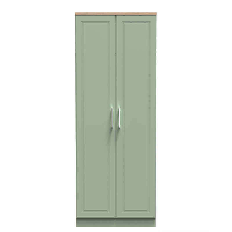 Aalysia Manufactured Wood Wardrobe, Reed Green/Bardolino Oak