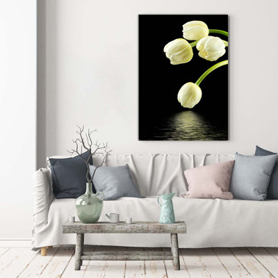 White Tulips - Wrapped Canvas Print