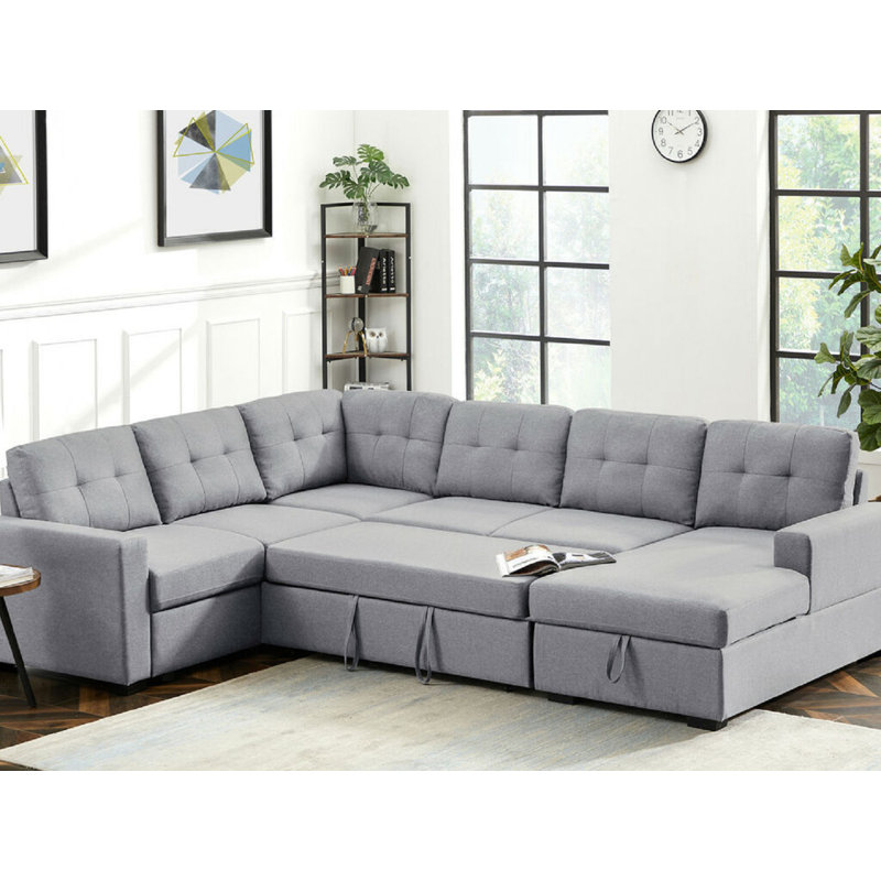 Upholstered L-Shaped Sectional Symmetrical