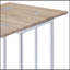 Table d'appoint en chêne patiné et chrome