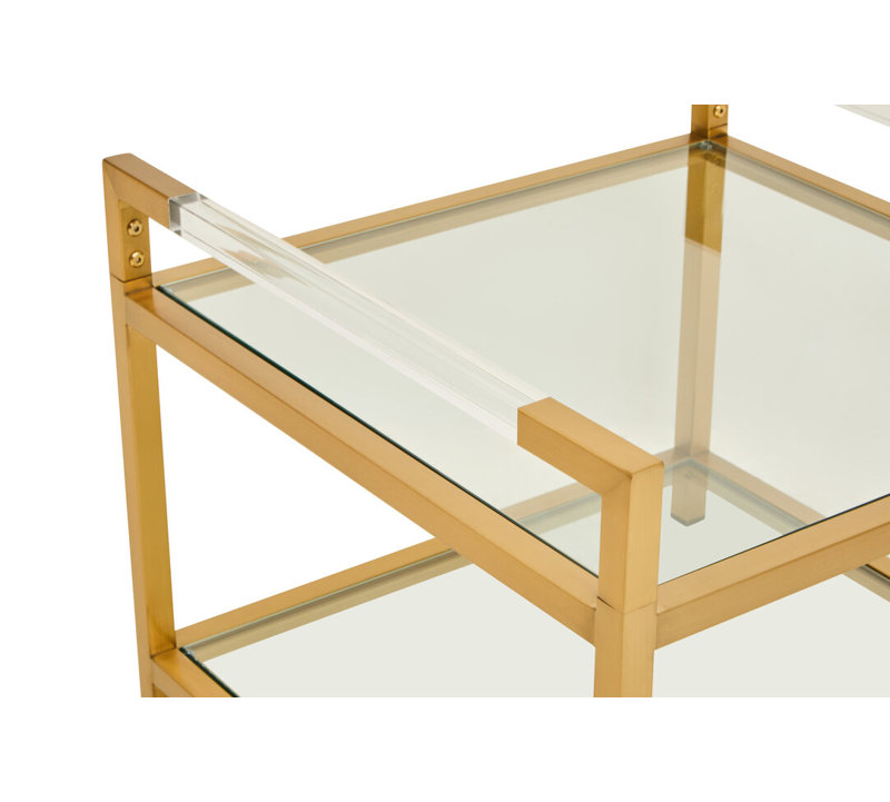 Glass Top End Table