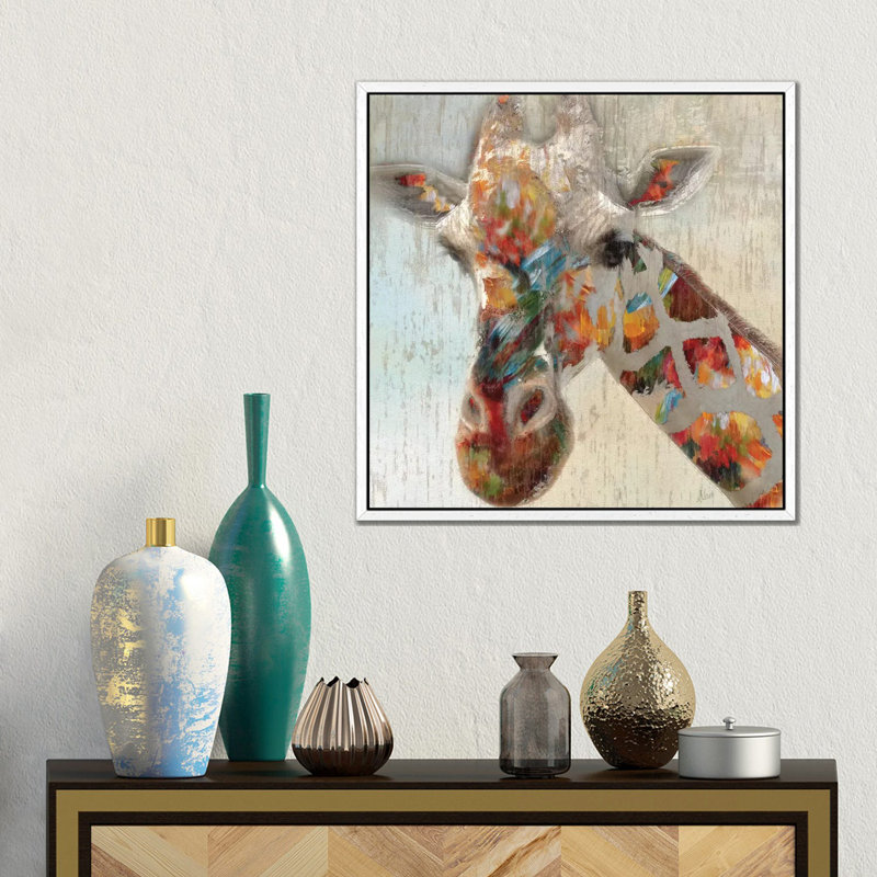Nan - Print on Canvas, 66.04 cm H x 66.04 cm W, White Floater Framed