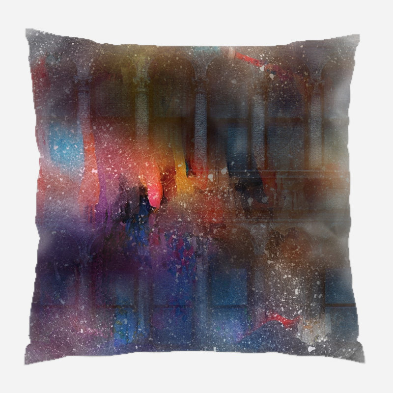 Coussin décoratif Borja, Microsuède, Intérieur