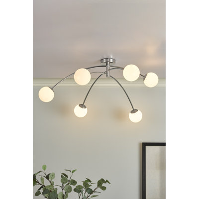 Silvia Glass Semi Flush Mount