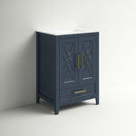 Brecken 23.88'' Single Bathroom Vanity with Vitreous China Top